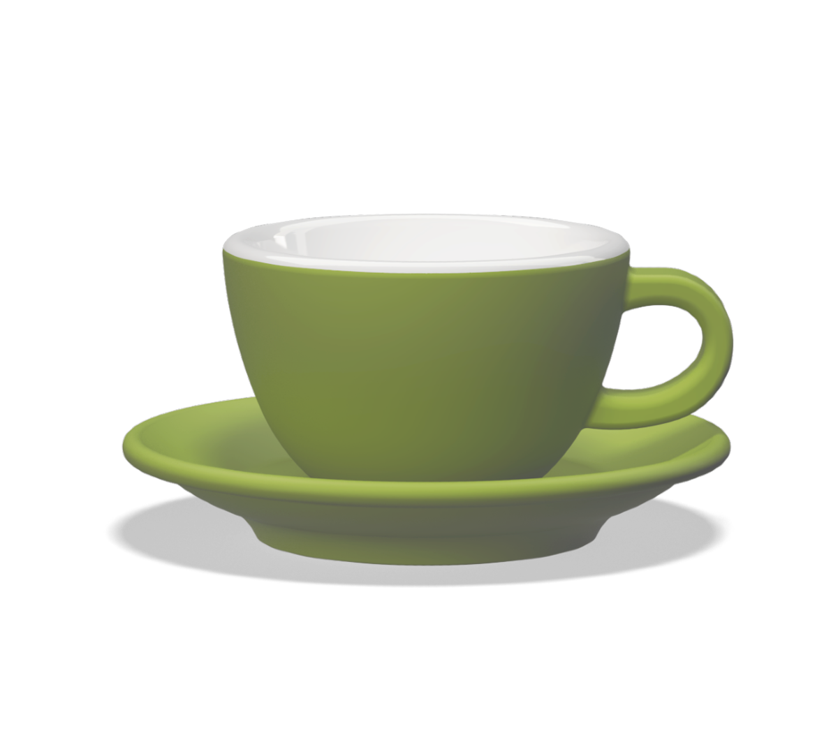 "TULIPANO" 210ml Cappuccino Cups - green matte